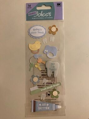NWT Jolee's Boutique / Jolee's Baby First Tooth Scrapbooking Stickers